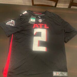 Nike Men's Black and Red ATL Shirt